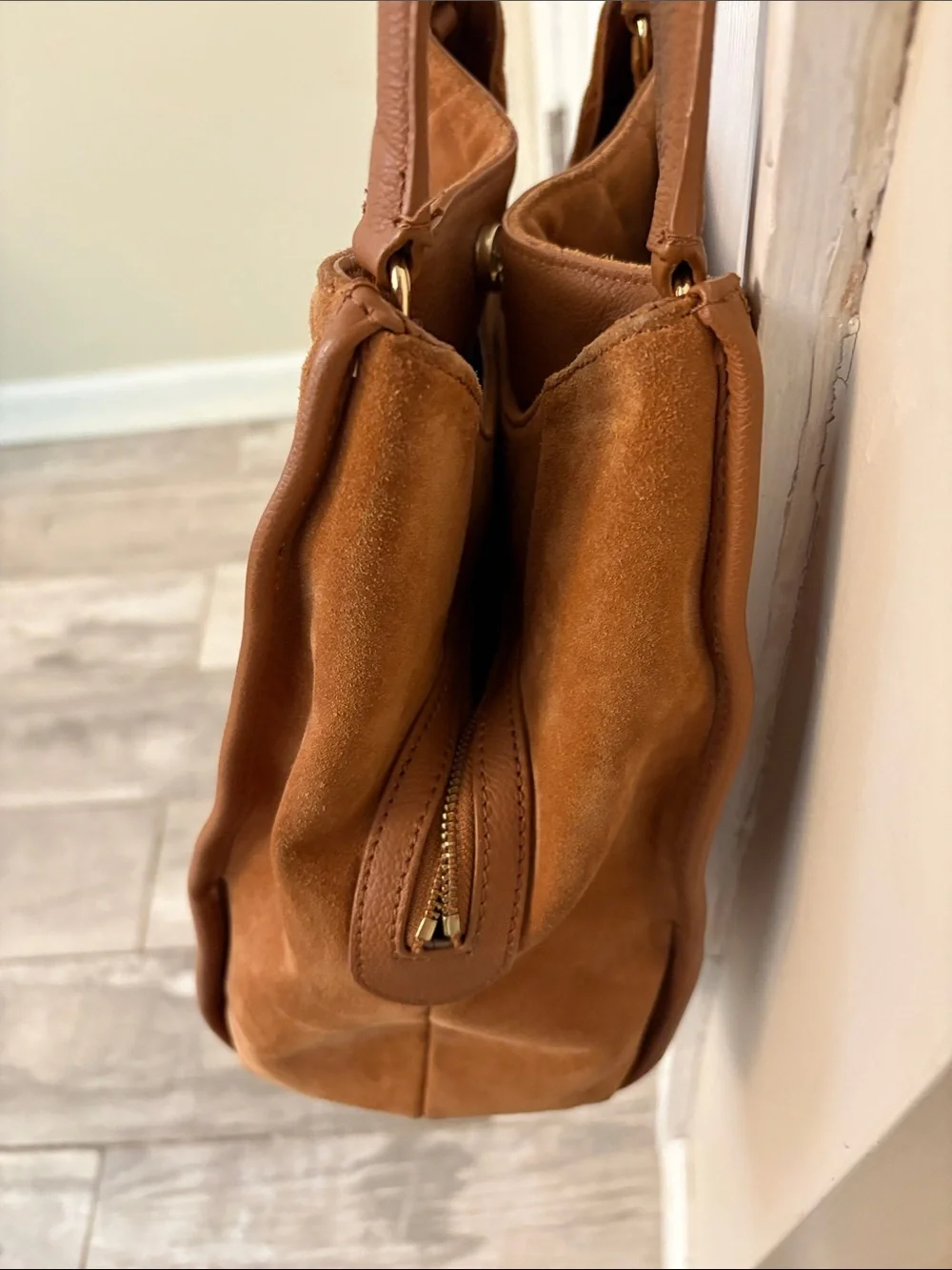 Talbots Brown Suede Leather Purse